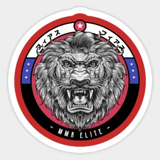 MMA Elite Lion's Head Sticker